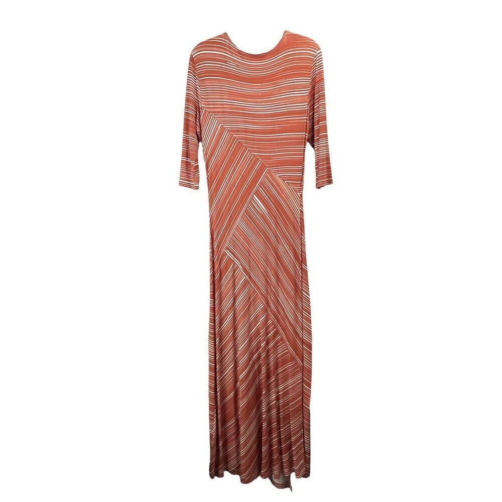Peruvian Connection Circle Rust Orange Maxi Dress… - image 8